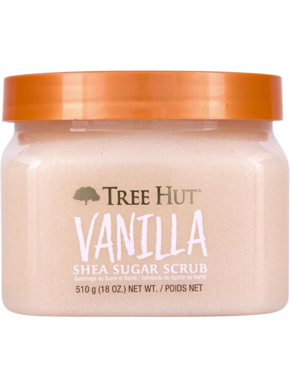 Vegan Vanilla Body Scrub - Exfoliating Sugar Scrub with Shea Butter & Oils, 18